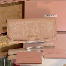 Load image into Gallery viewer, Miu Miu Nude/Pink Beige Leather Flap Wallet