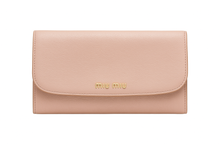 Load image into Gallery viewer, Miu Miu Nude/Pink Beige Leather Flap Wallet