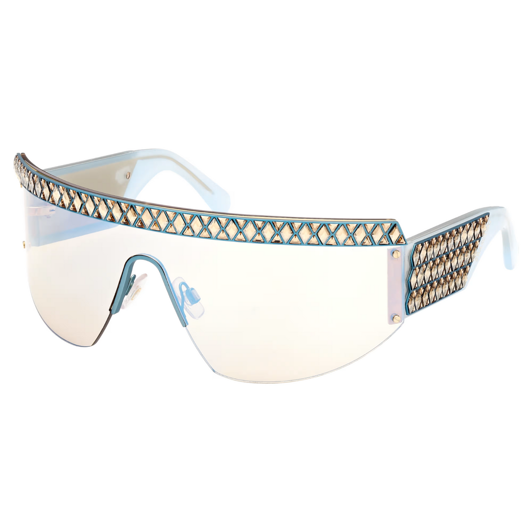 76MM Swarovski Crystal Shield Sunglasses